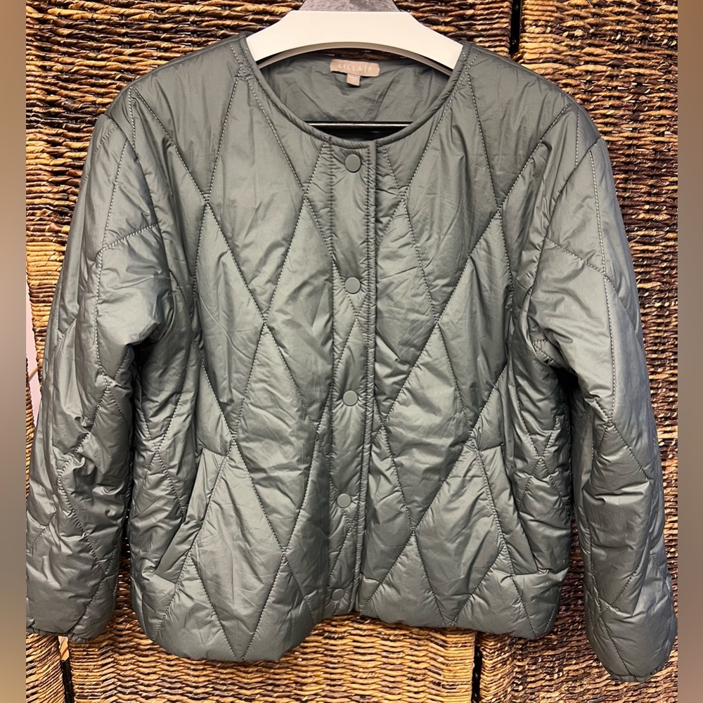 Lilla P- Women's Quilted Green Jacket,‎ Size: Medium